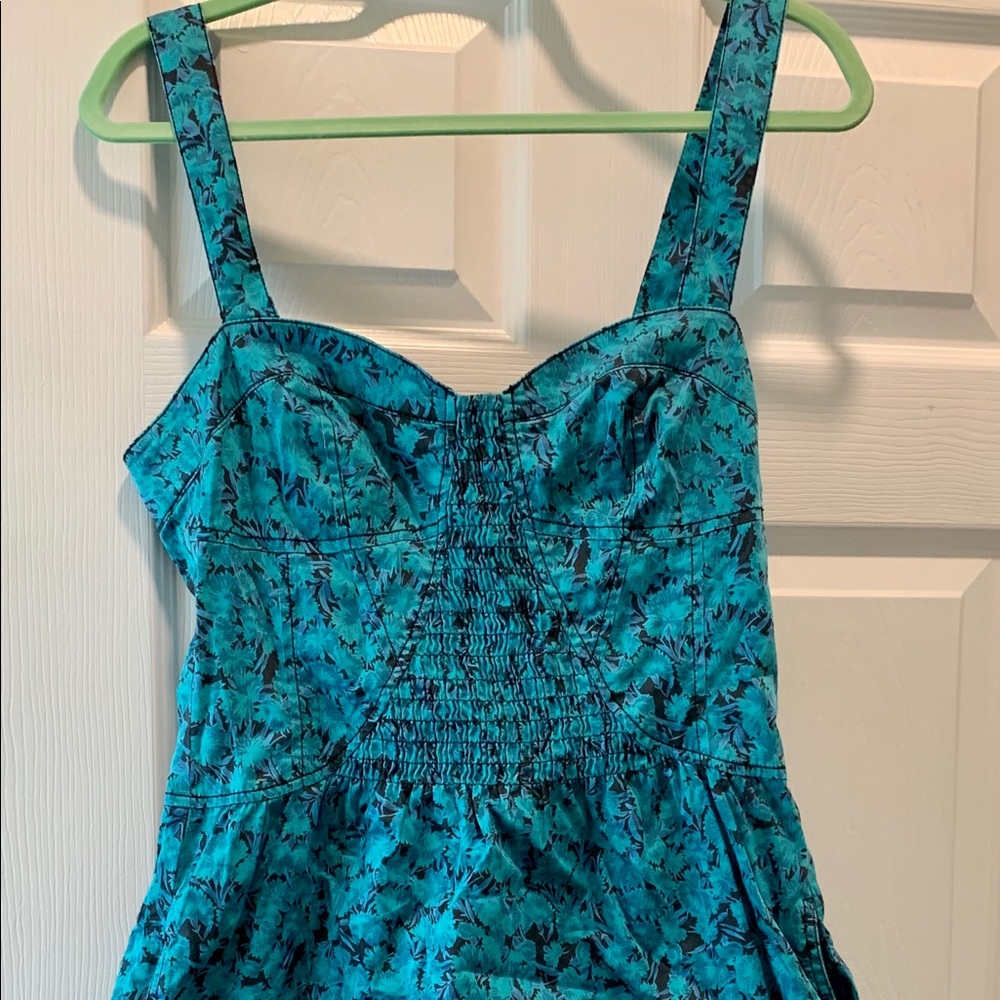 Free People Blue Floral Mini Dress Size 12